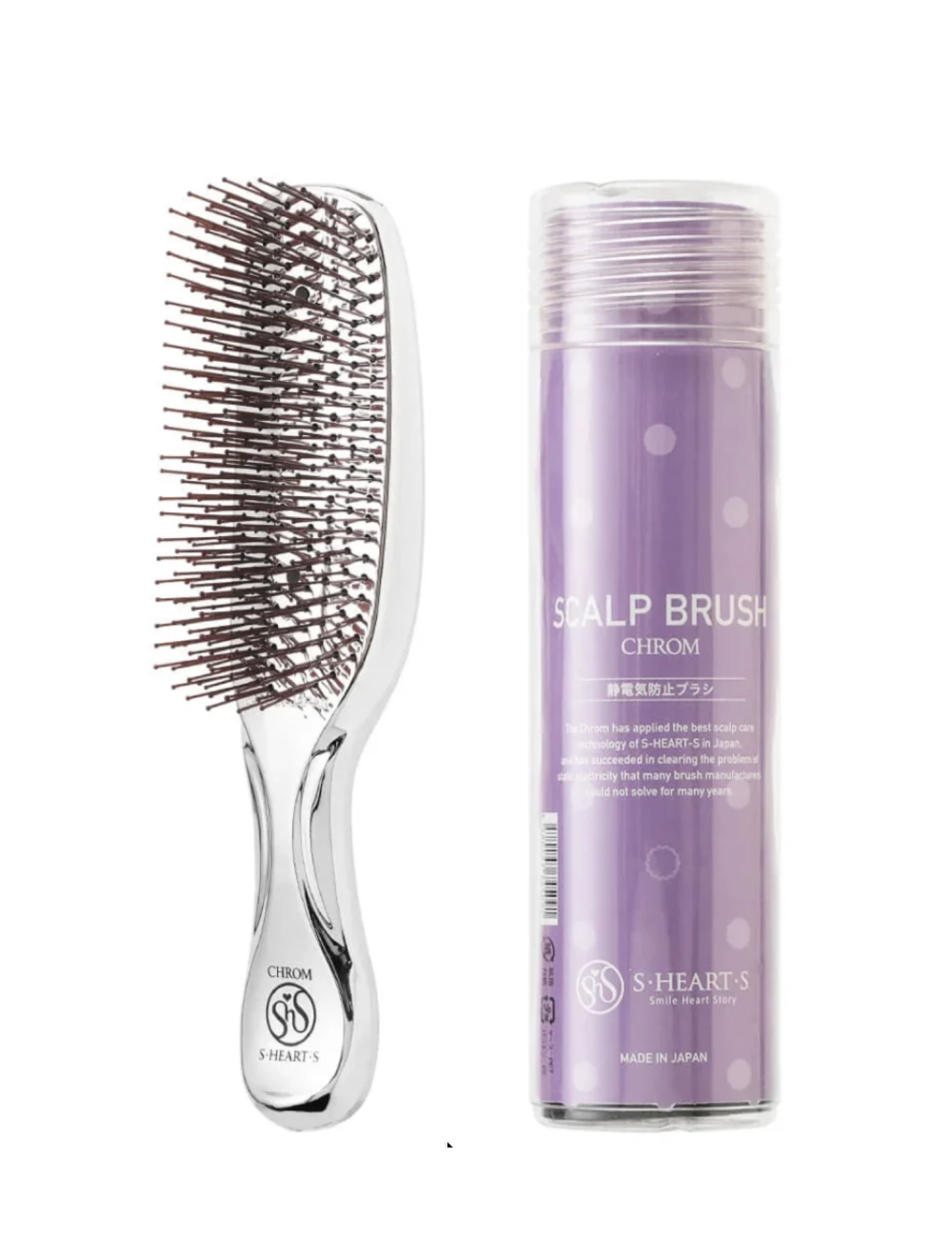 S-Heart-S Scalp Brush Chrome
